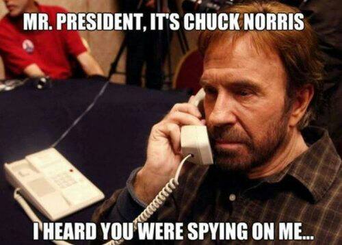 Chuck Norris threatening to punch the curviture of the earth. 