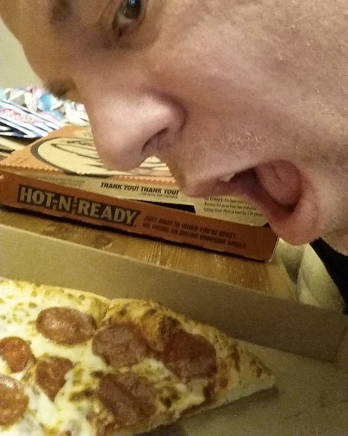 Me spending my National Pizza Day with my BFF. 