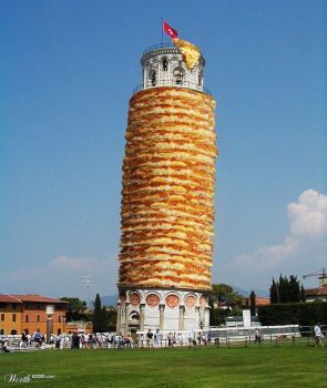 The leaning tower of Pizza that is me. 