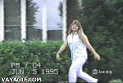 Girl from America's Funniest Home videos will reenact my fall. 